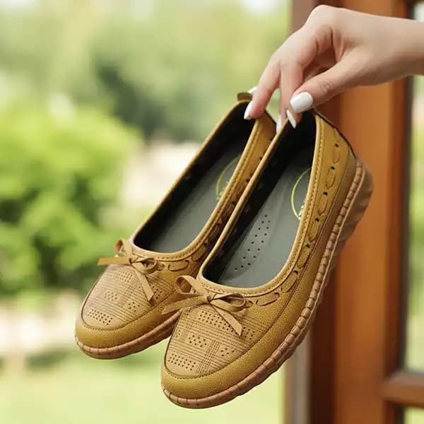 کفش طبی زنانه مدل ژینوس (کرم)