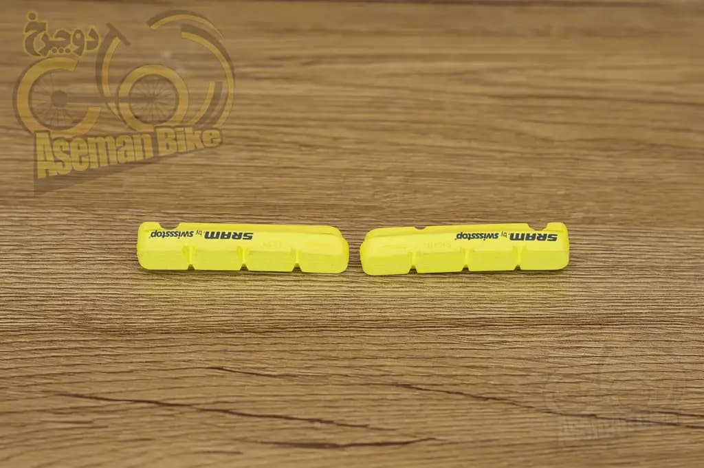 شارژ لنت ترمز SwissStop Yellow دوچرخه کورسی برای طوقه کربن شیمانو و اسرم | SRAM Brake Pads Road yellow by SwissStop for Carbon Rims | Shimano/Sram 2 Pcs — تصویر ۳