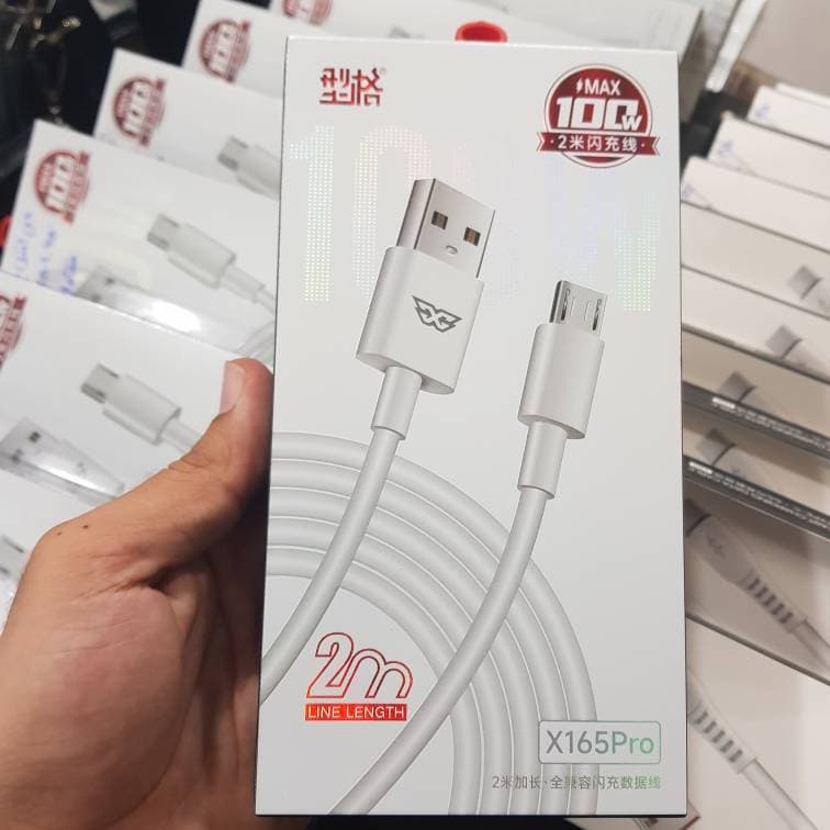کابل شارژ مدل X165 PRO از نوع USB به Micro طول 2 متر | فست شارژ 100 وات