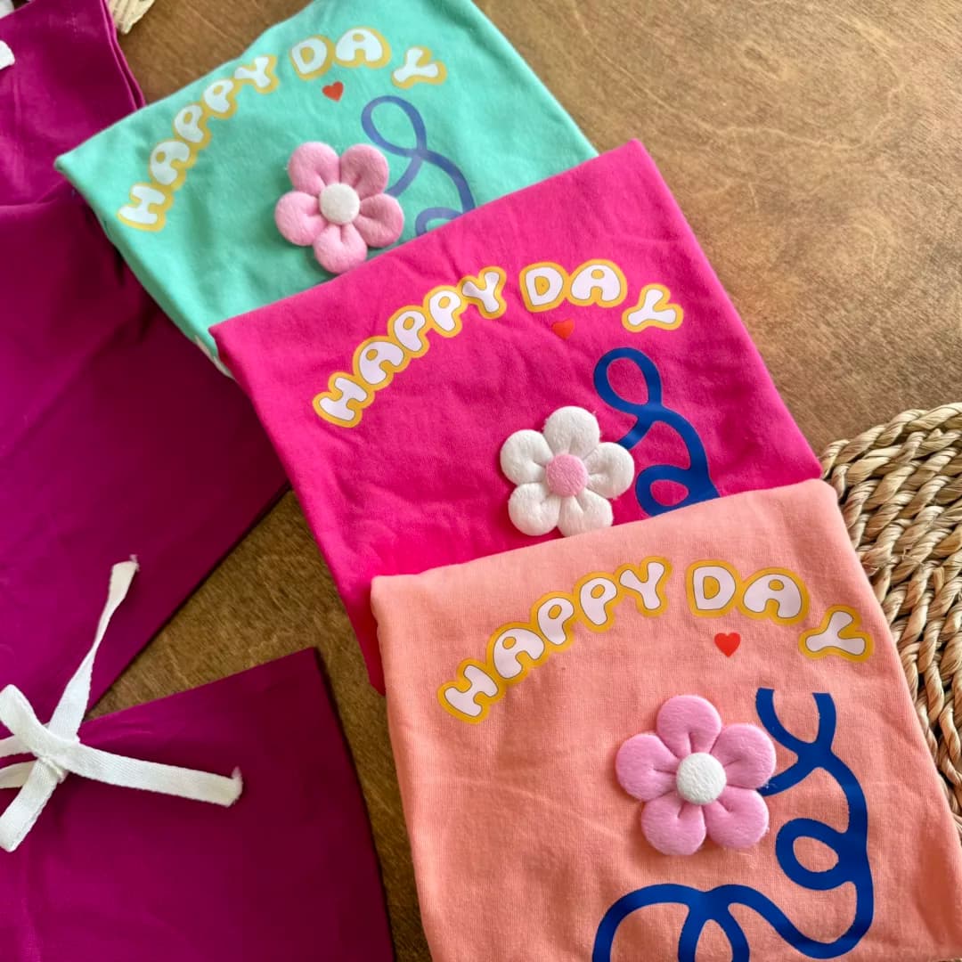 کراپ رگلان و شلوارک نواردار گل برجسته happy day (ایراددار) کد 6115-1 — تصویر ۳