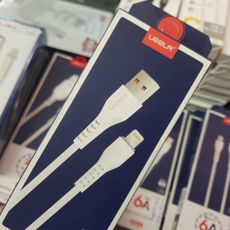 کابل شارژ UEELR مدل MX201A USB-Lightning طول 1 متر | فست شارژ 6 آمپر