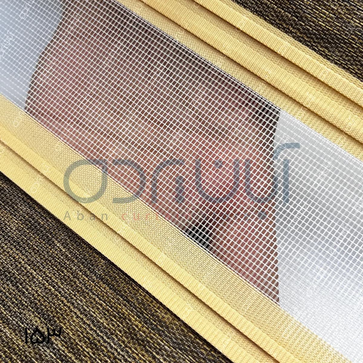 پرده زبرا پلیسه رنگ نسکافه ای تیره و قهوه ای — تصویر ۴