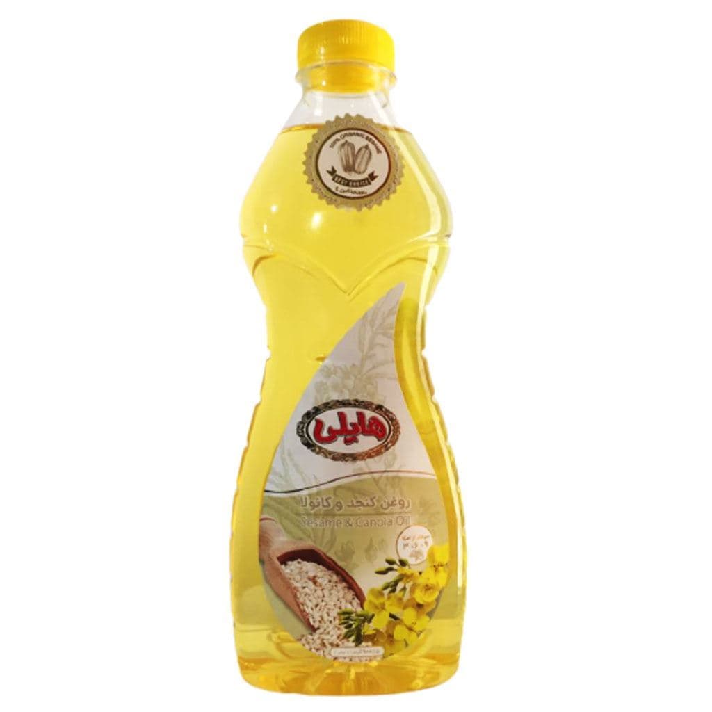 روغن کنجد و کانولا هایلی 900 گرمی ظرف شفاف