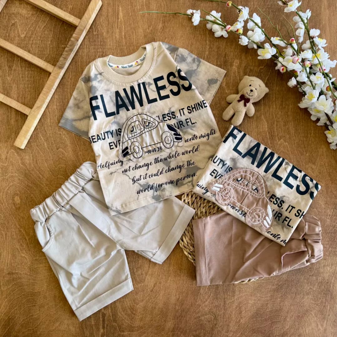تیشرت شلوارک کتان ماشین FLAWLESS (NS) کد 6421