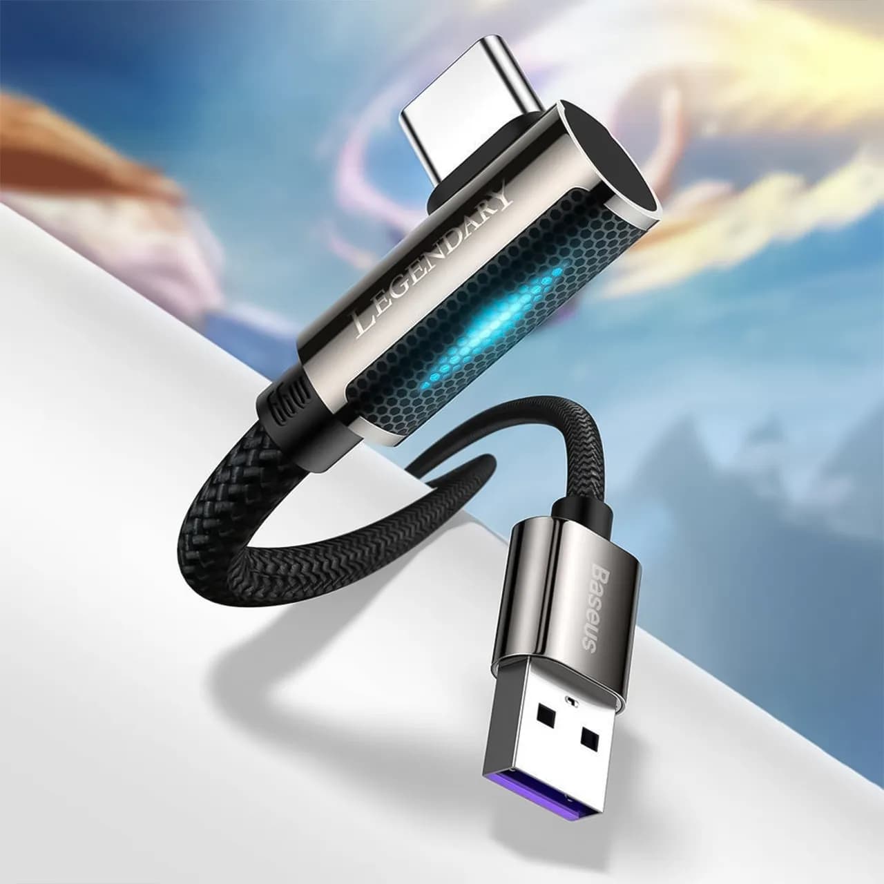 کابل تبدیل USB به تایپ سی بیسوس مدل CATCS طول 1 متر – توان 66 وات — تصویر ۶