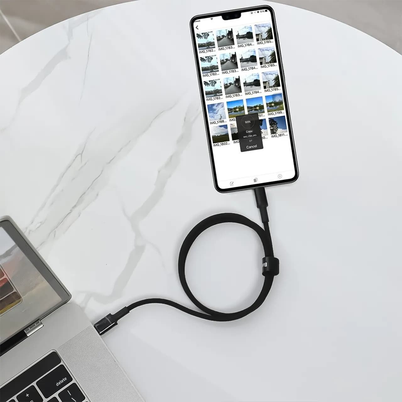 کابل تبدیل تایپ سی به تایپ سی بیسوس مدل CATGD طول 2 متر با توان 100 وات — تصویر ۸