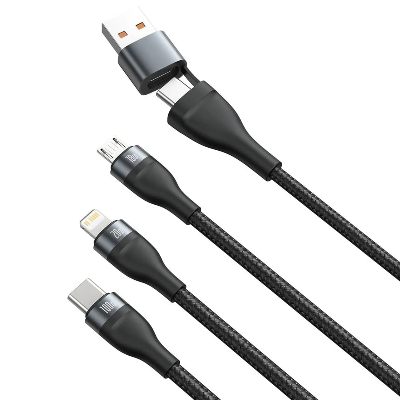 کابل شارژ سریع 2در3 بیسوس مدل CA2T3 طول 1.2 متر — تصویر ۴