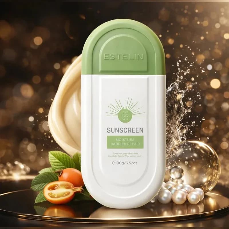 کرم ضد آفتاب بی رنگ ترمیم کننده استلین مدل مویسچر SPF90 حجم 100 میل — تصویر ۸