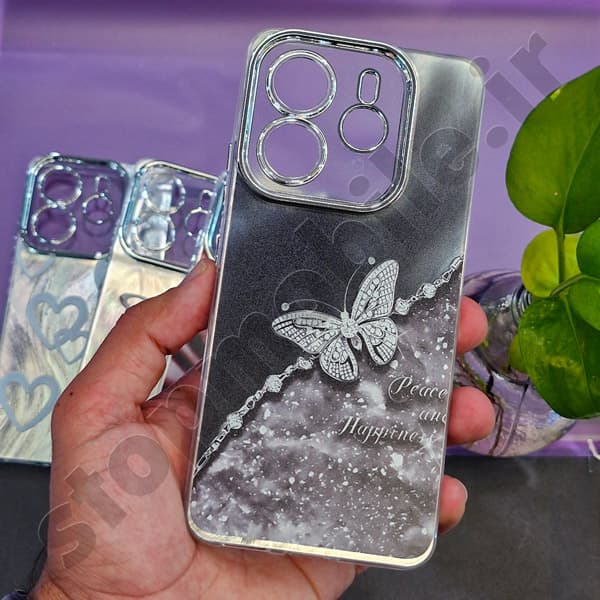 قاب براش لیزری شیائومی Note 14 4G با محافظ لنز | مینیمال و فانتزی — تصویر ۵