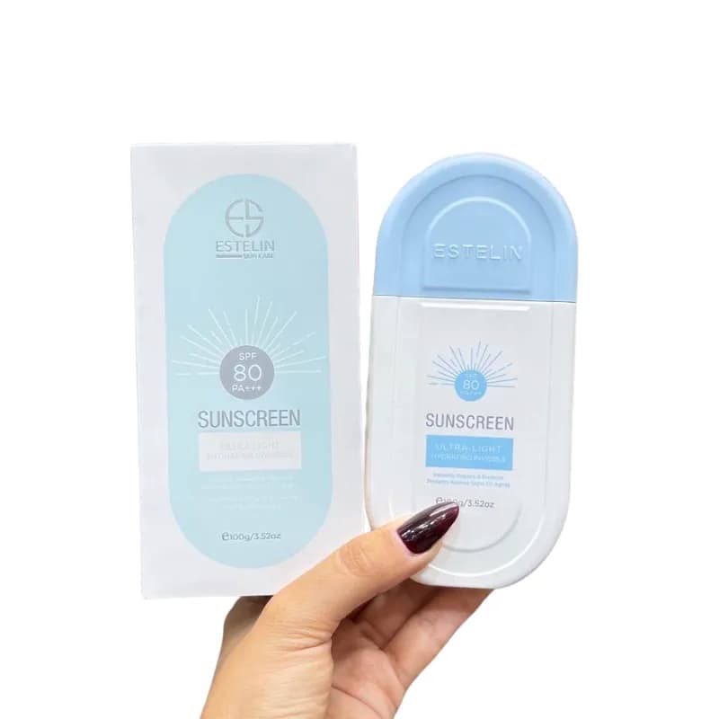 کرم ضد آفتاب بی رنگ آبرسان استلین مدل اولترا لایت SPF80 حجم 100 میل — تصویر ۴