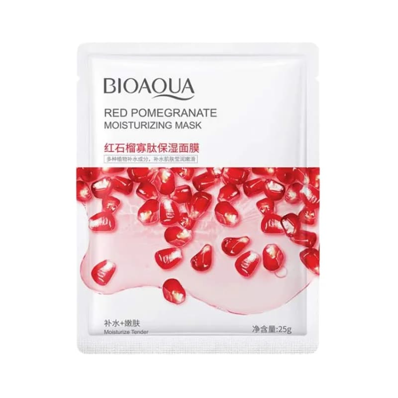 ماسک ورقه ای صورت مدل انار قرمز بیوآکوا Bioaqua