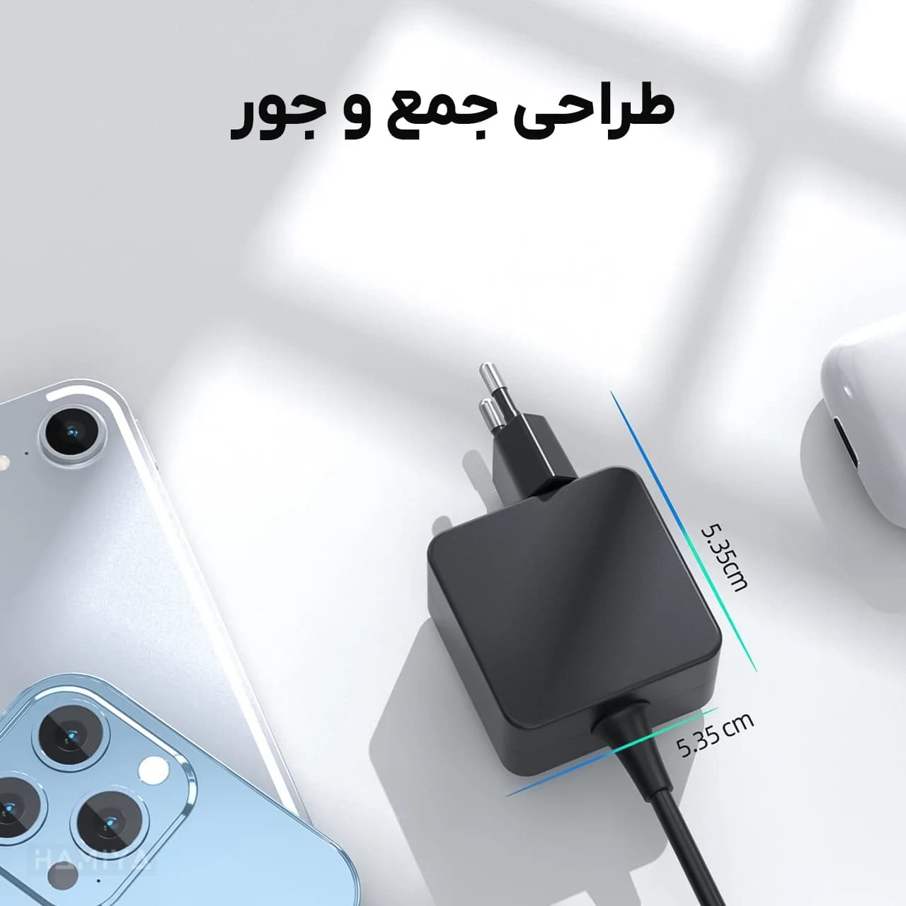شارژر لپ تاپ ایسوس 19 ولت 1.75 آمپر با توان 33 وات مربعی مینی یو اس بی — تصویر ۳