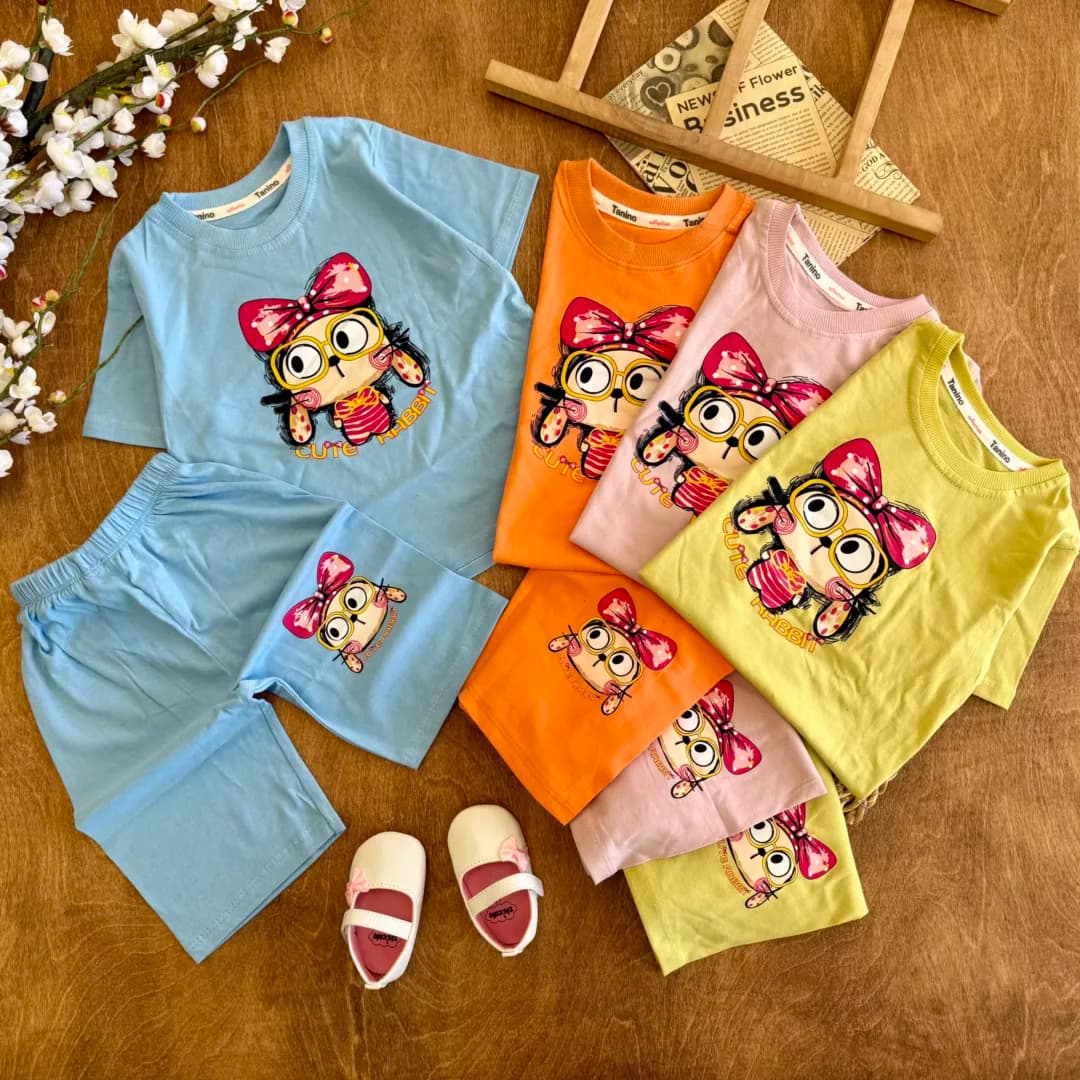 تیشرت شلوارک خرگوش Cute Rabbit سایز 40 تا 55 کد 6352