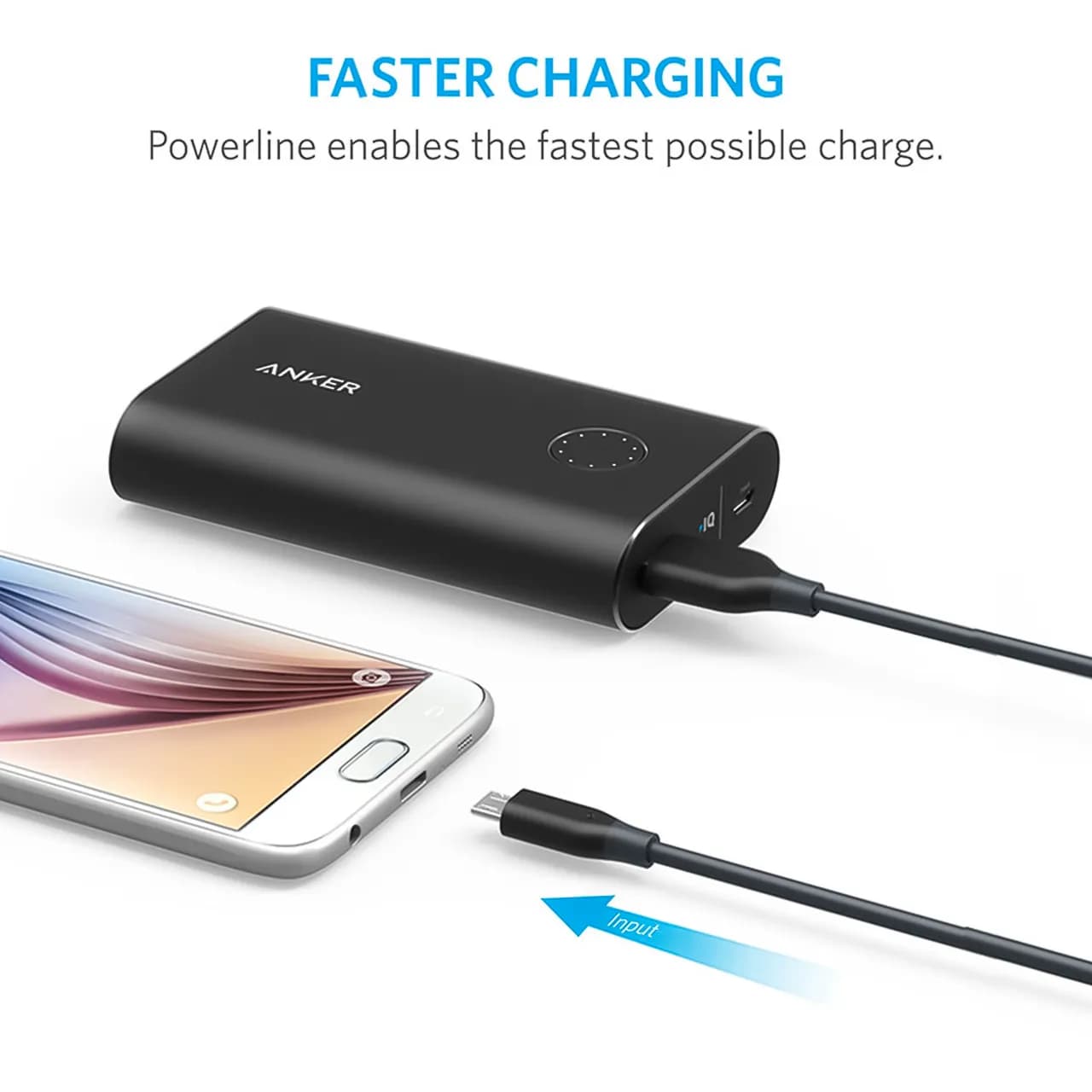 کابل تبدیل USB به میکرو USB انکر مدل A8132 طول 90 سانتی متر — تصویر ۵