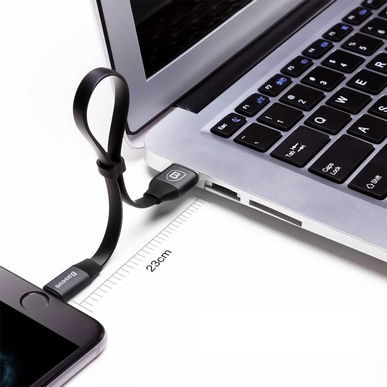 کابل تبدیل USB به لایتنینگ بیسوس مدل CALMBJ-B01 طول 23 سانتی متر — تصویر ۶