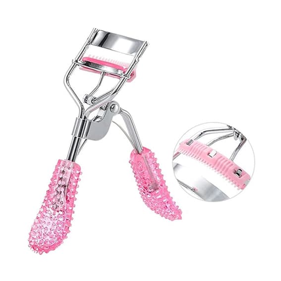 فرمژه برس دار استیل دسته نگینی کد A002
