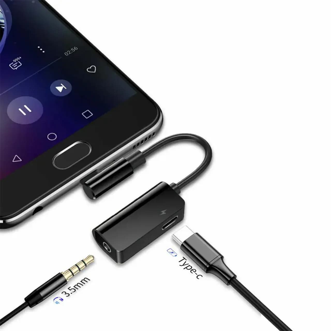 کابل تبدیل Type-C به Aux و Type-C بیسوس مدل CATL45 طول 12 سانتی متر — تصویر ۶