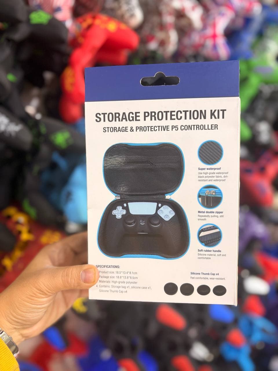 کیف محافظتی PGTECH + کاوردسته مخصوص دسته PS5 مدل GP-506 – مشکی — تصویر ۳