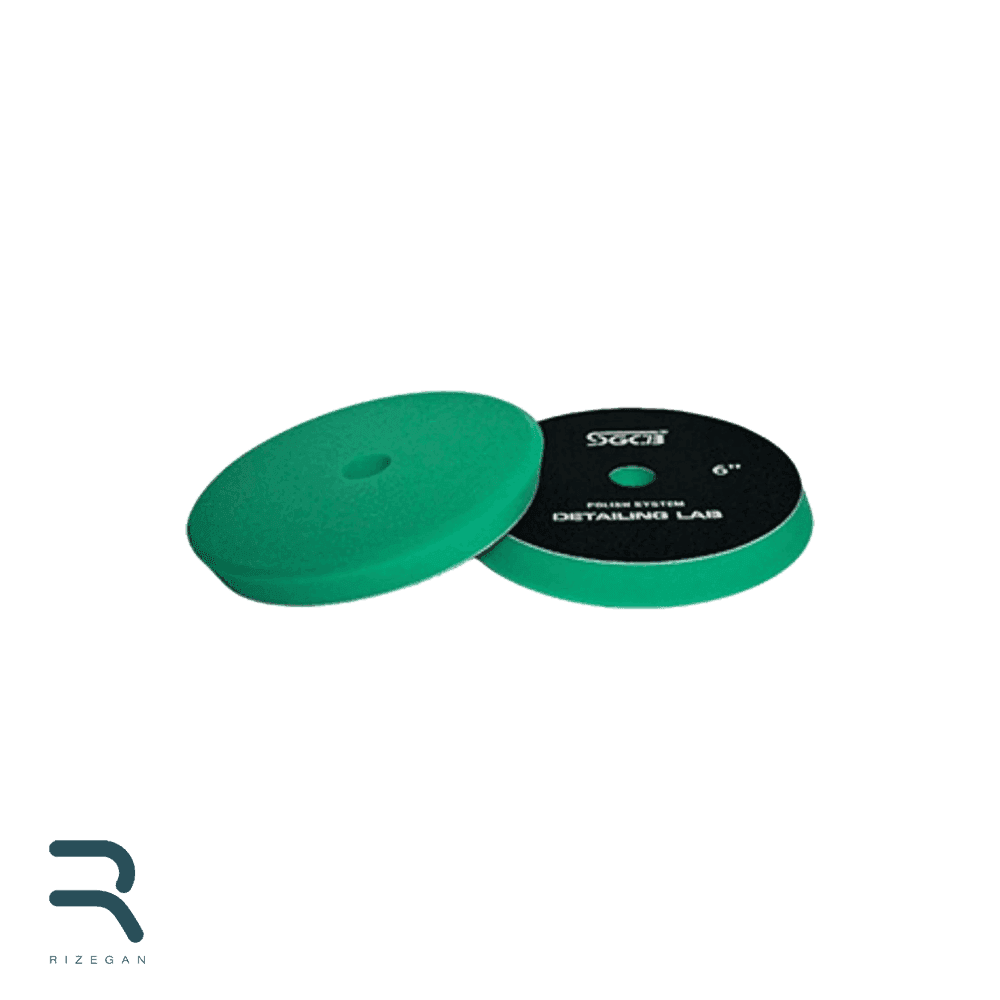پد پولیش زبر سبز اس جی سی بی 150 میلی متری SGCB Foam Cutting Pad Hook & Loop Green