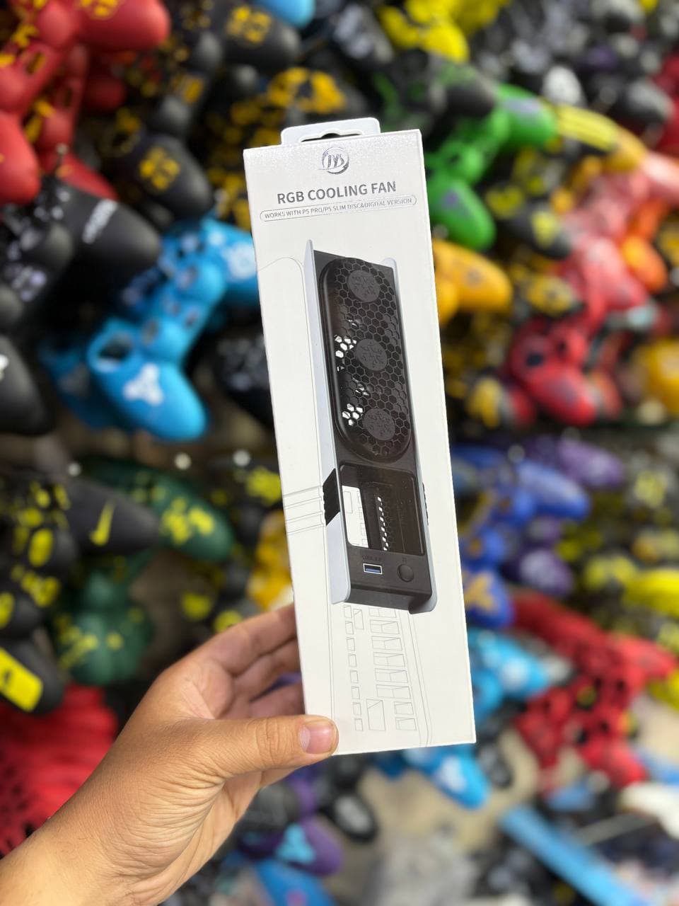 فن خنک کننده Ps5 Pro & Slim برند JYS به همراه RGB و سنسور دما و فن سه حالته