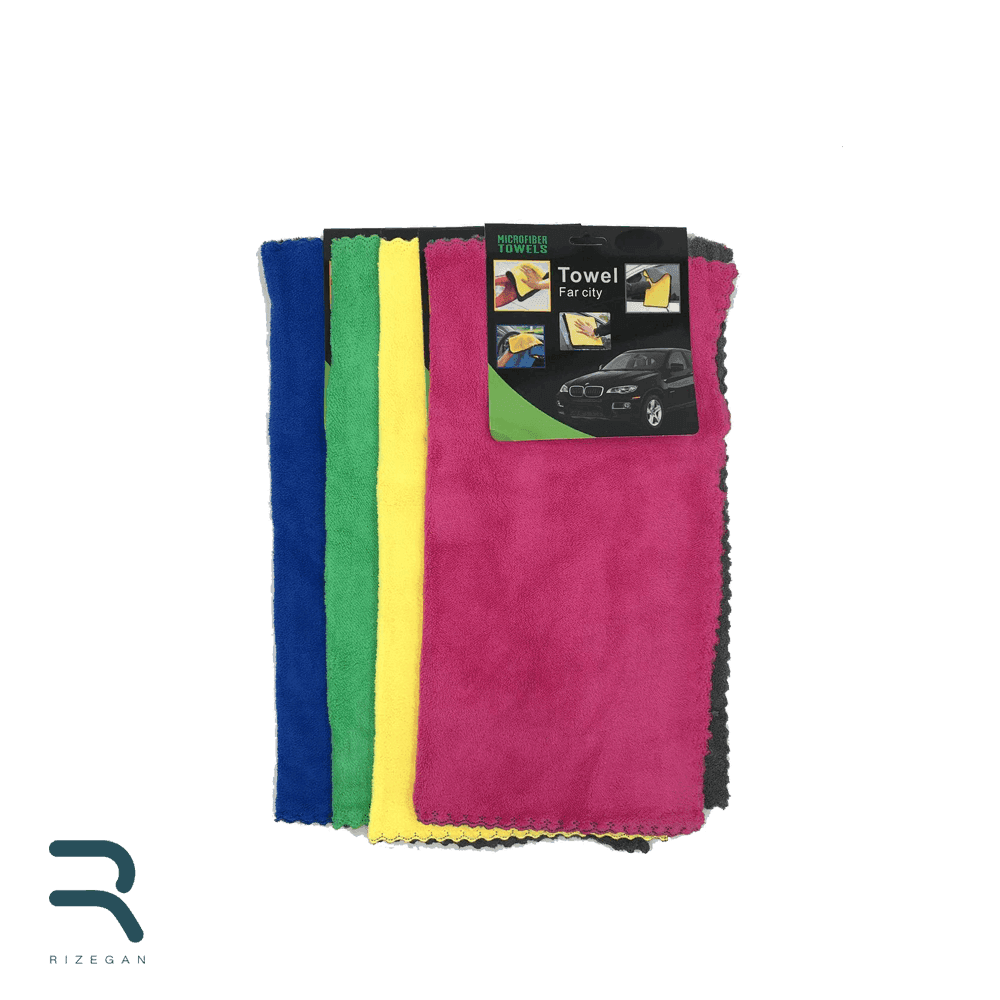 حوله مایکروفایبر مخصوص خودرو دستمال میکروفایبر دور لیزری Towel Far City — تصویر ۲