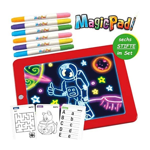 بازی آموزشی رنگ آمیزی مدل تخته نقاشی magic pad مجموعه 6 عددی — تصویر ۴