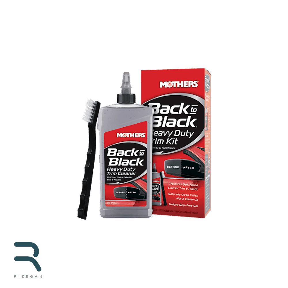 کیت ترميم کننده پلاستيک مشکي مادرز به همراه برس Mothers Back to Black Heavy Duty Trim Cleaner Kit