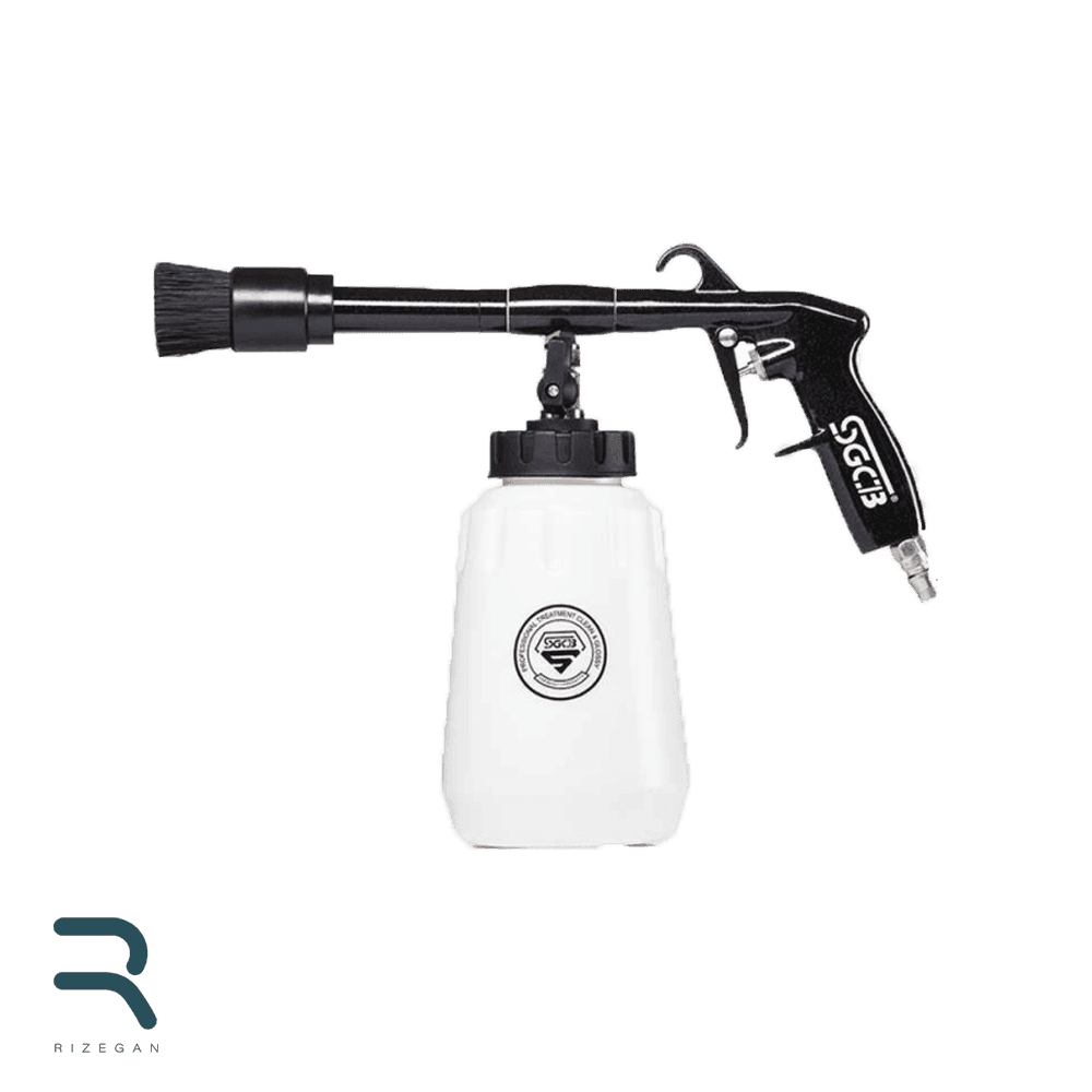 تورنادوگان مخصوص صفرشویی با مغزی فلزی اس جی سی بی SGCB Tornador Car Cleaning Gun Black Brush sggc023