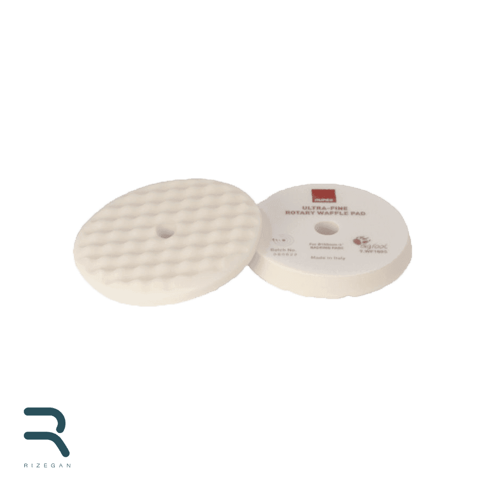 پد پولیش سفيد روتاری بسيار نرم وافلی 125 میلی متر روپس مدل RUPES WAFFLE ULTRA-FINE POLISHING FOAM PAD 9.WF150S