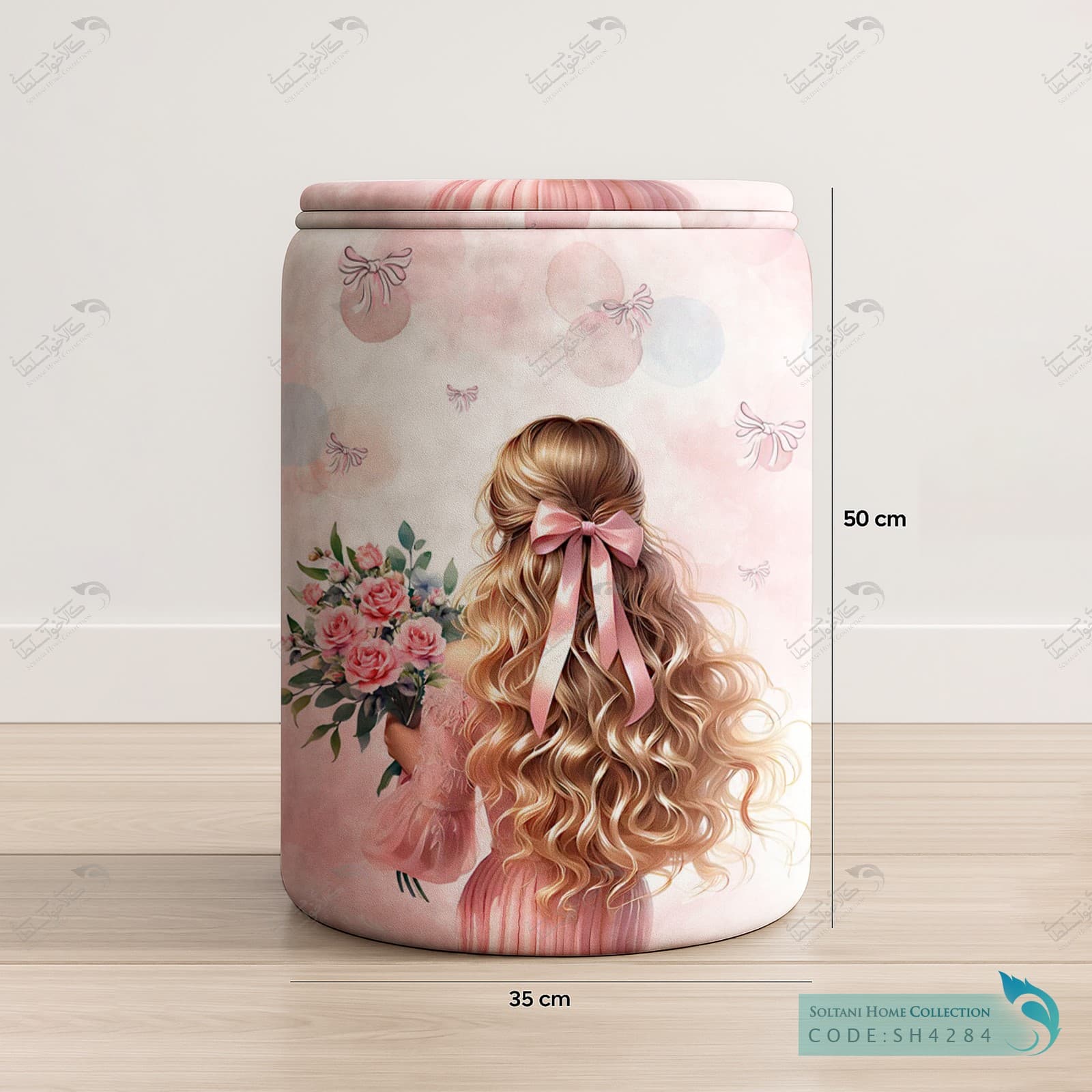 باکس وسایل درب دار طرح فرفری ناز کد SH4284