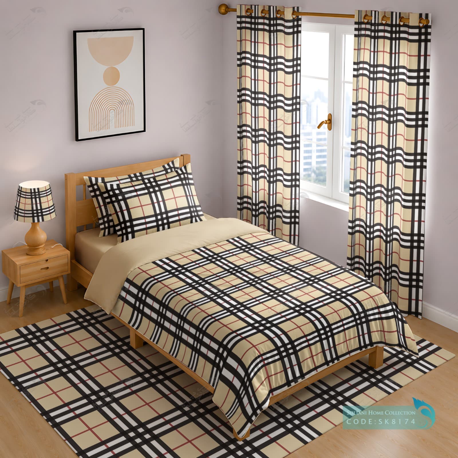 روتختی دخترانه طرح باربری همراه با ست کامل کد SK8174