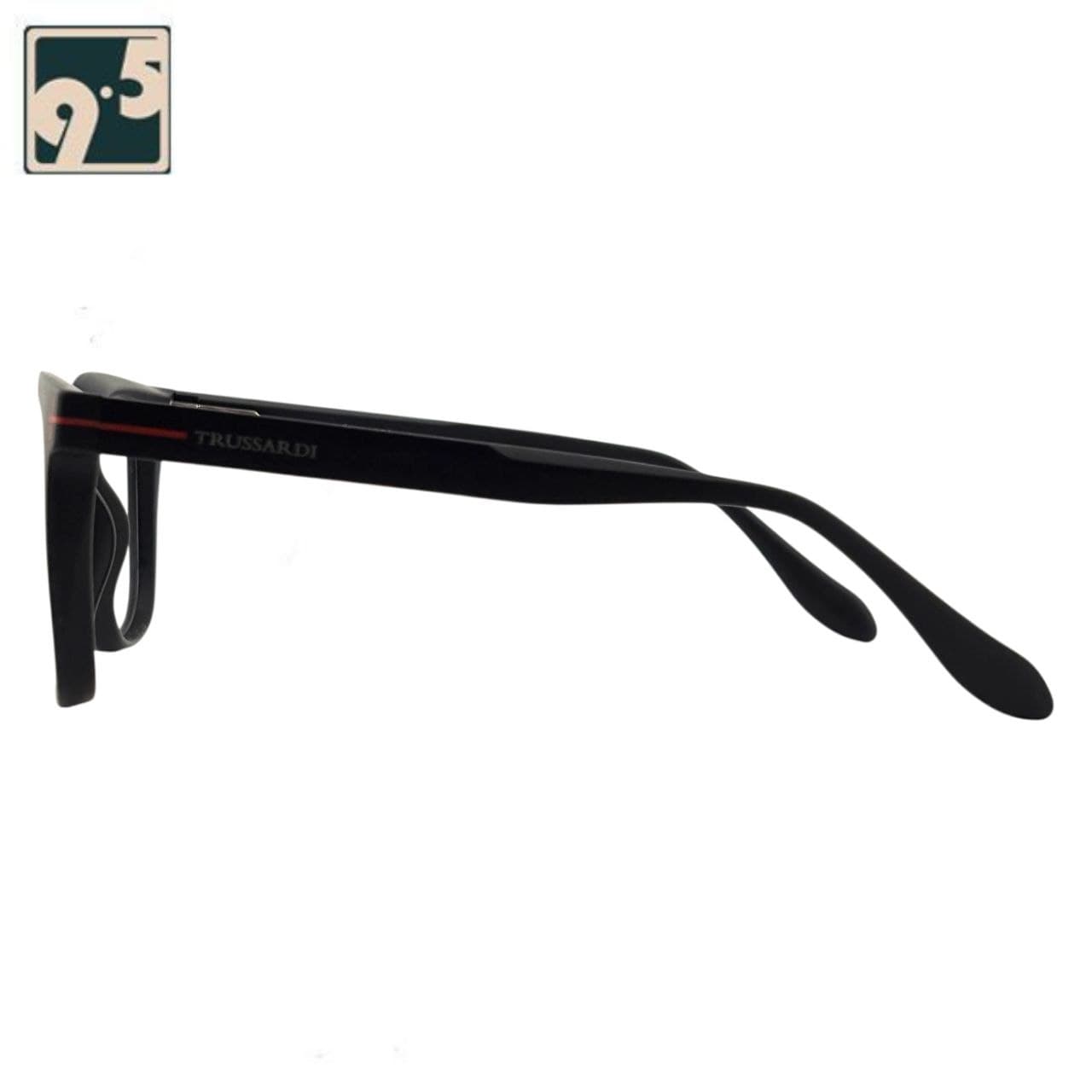عینک طبی مربعی مشکی مات TRUSSARDI MR04-07 — تصویر ۳
