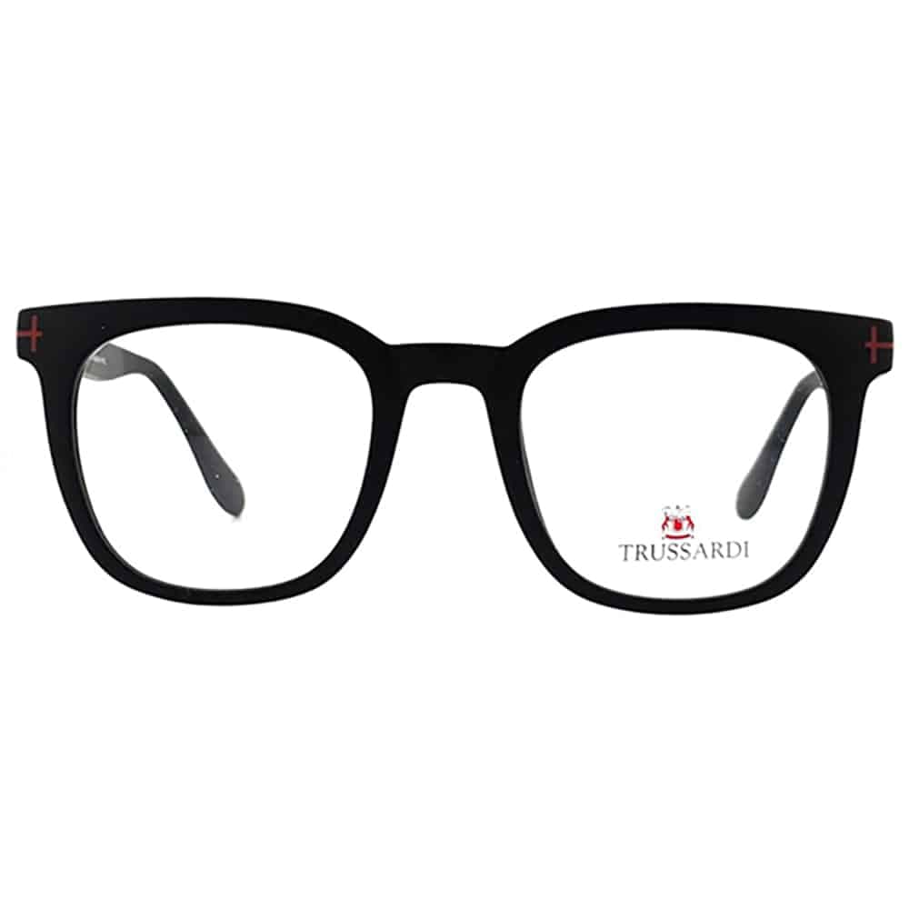عینک طبی مربعی مشکی مات TRUSSARDI MR04-07