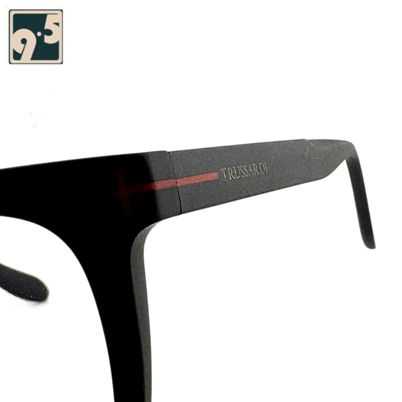 عینک طبی مربعی مشکی مات TRUSSARDI MR04-07 — تصویر ۴