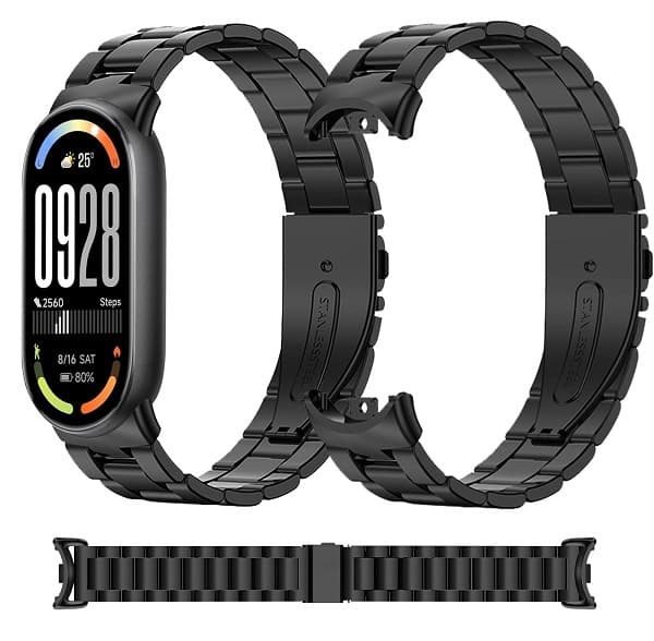 بند مچ بند شیائومی Mi Band 10 مدل فلزی 3Bead