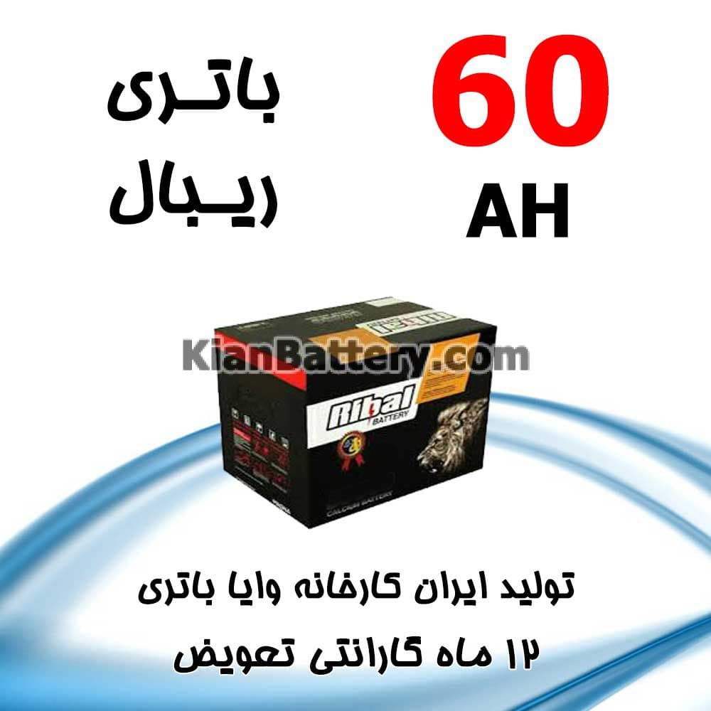 باتری 60 آمپر ریبال — تصویر ۲