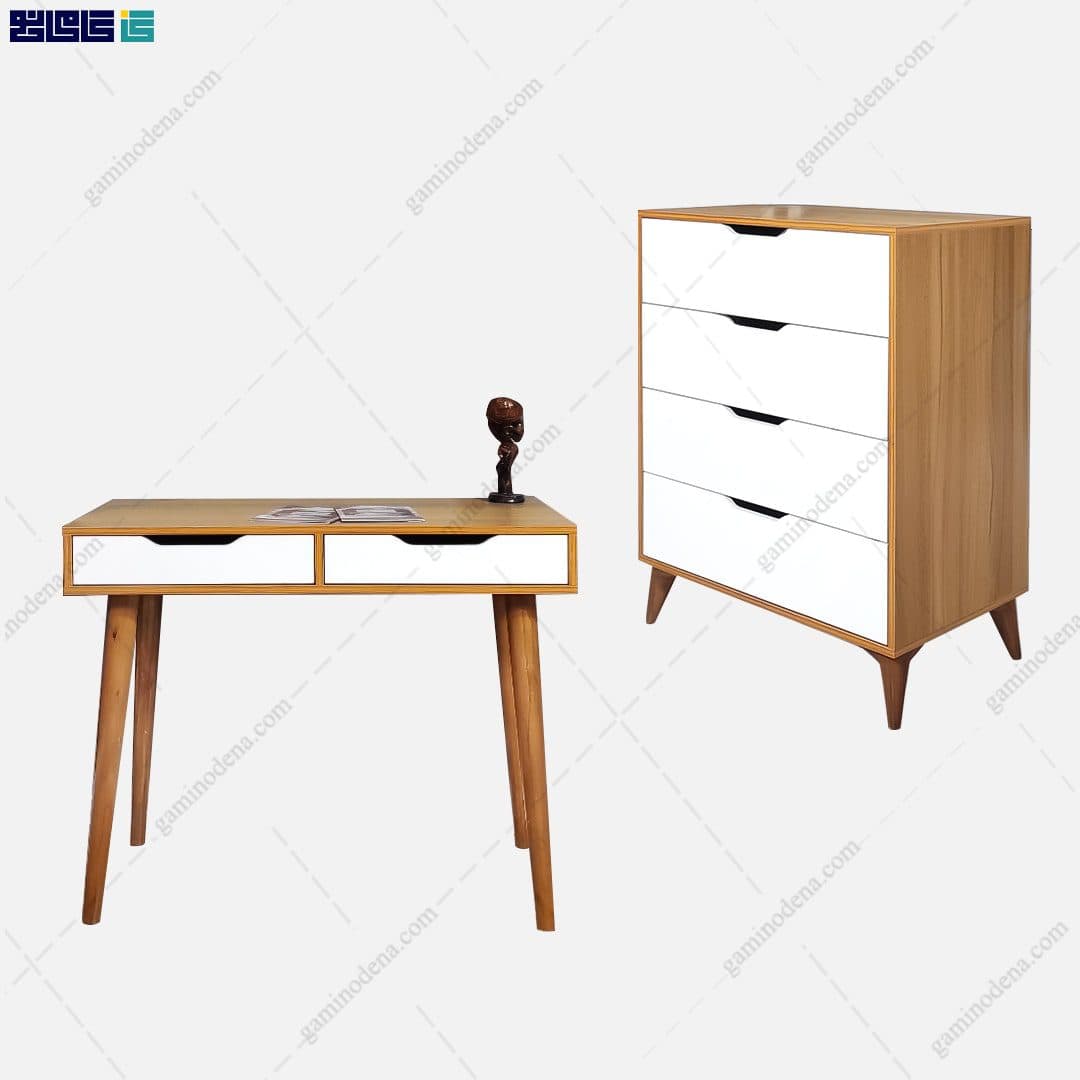 ست میز تحریر و دراور ام دی اف آذرخش