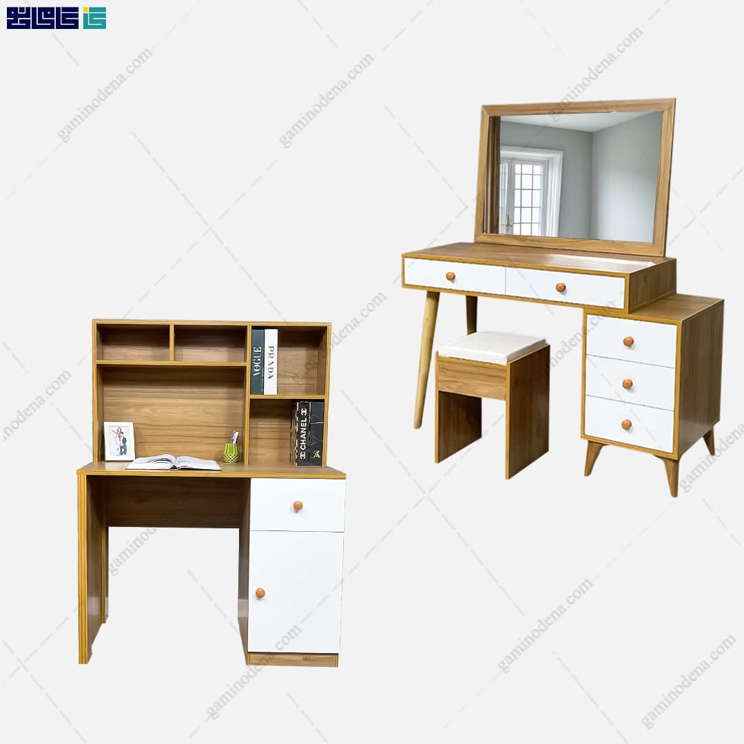 ست میز تحریر و میز آرایش ام دی اف مایسا
