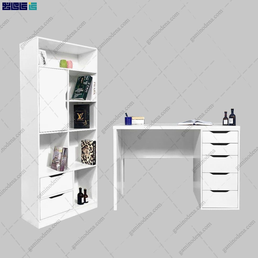 ست میز تحریر و کتابخانه مدرن السا