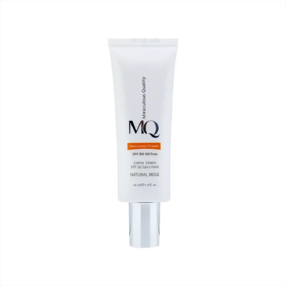 کرم ضد آفتاب رنگی ام کیو فاقد چربی مدل NATURAL BEIGE حجم 55 میل — تصویر ۵