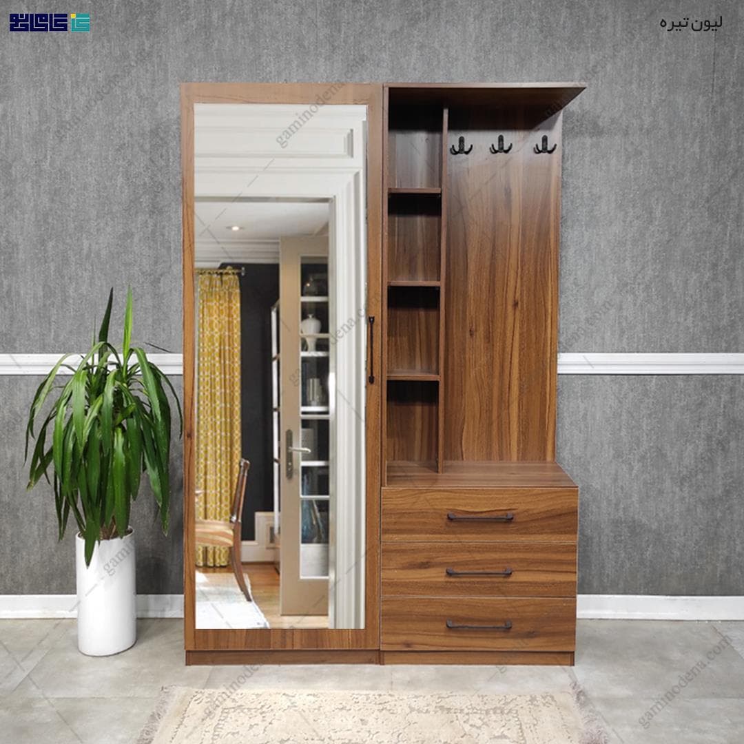 جاکفشی جالباسی دیواری ایستاده اینه دار مرسده