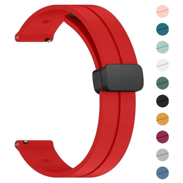 بند سیلیکونی 20 میلیمتری ساعت هوشمند مدل Magnetic Buckle