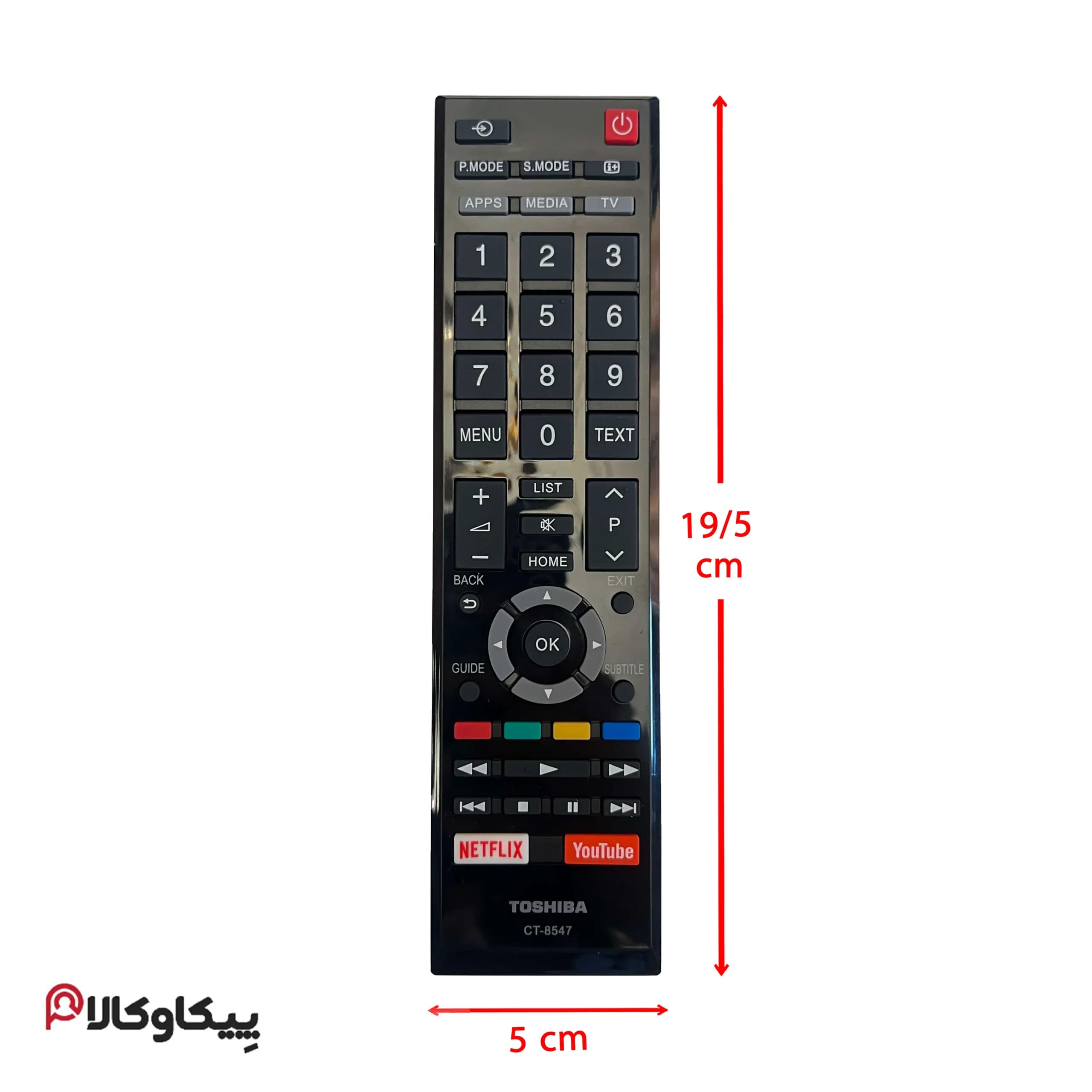 کنترل تلویزیون توشیبا TOSHIBA 890 نت دار اورجینال — تصویر ۵