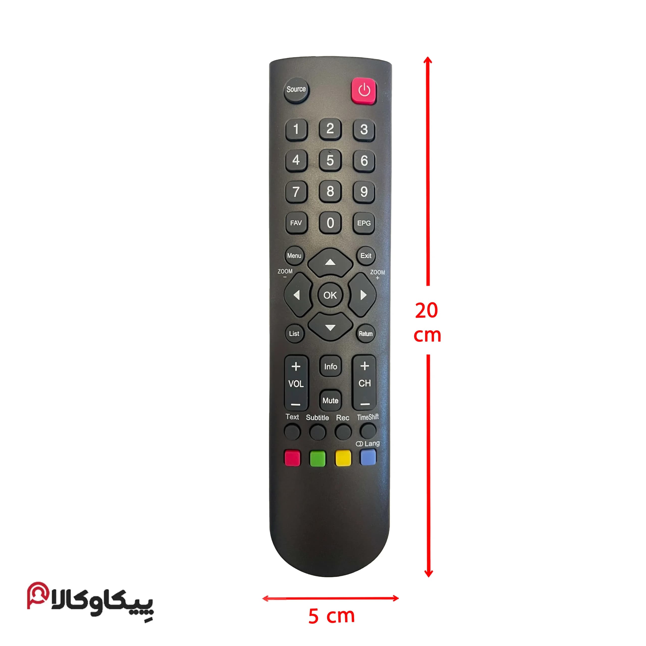 کنترل تلویزیون تی سی ال TCL لانگ اورجینال مشکی — تصویر ۴