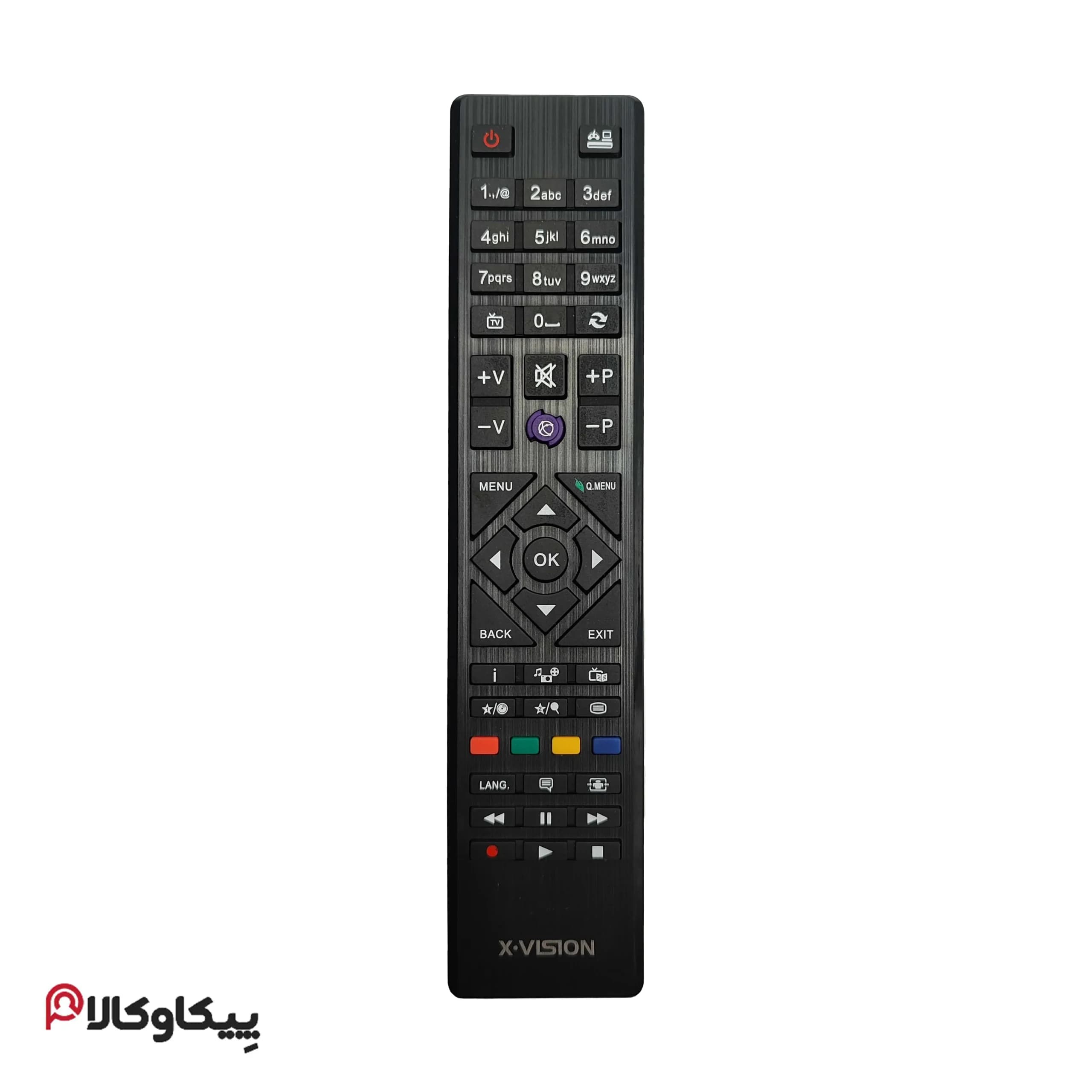 کنترل تلویزیون ایکس ویژن XVISION دکمه بنفش