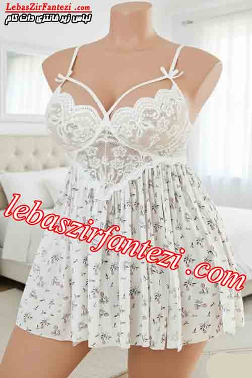 لباس خواب گلدار سایز بزرگ زنانه طرحدار