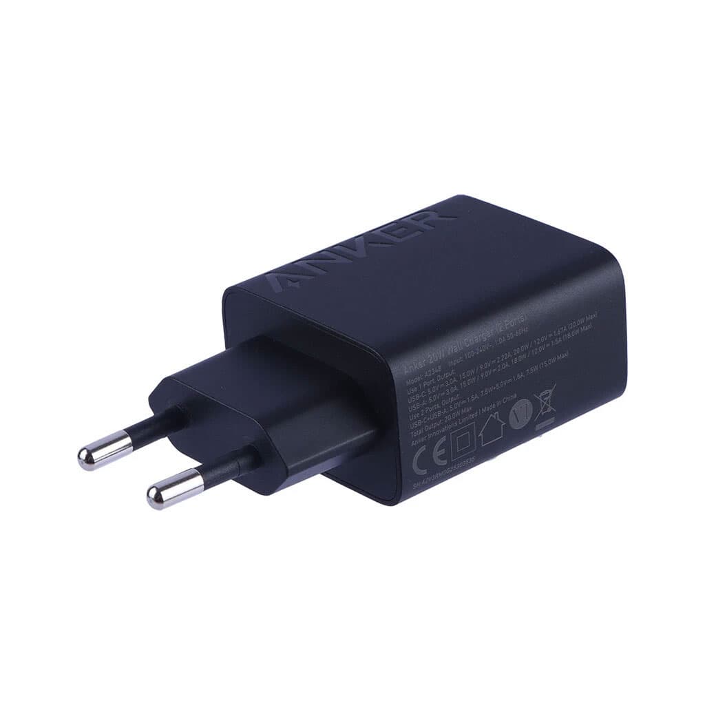 آداپتور شارژر 2 پورت 2پین یک پورت PD انکر مدل ANKER A2348L11 20w EU plug — تصویر ۵