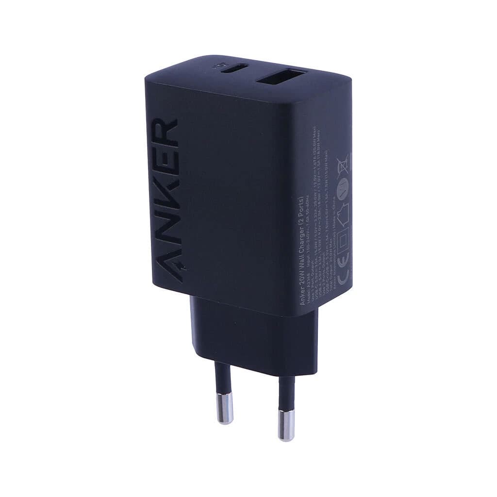 آداپتور شارژر 2 پورت 2پین یک پورت PD انکر مدل ANKER A2348L11 20w EU plug — تصویر ۴