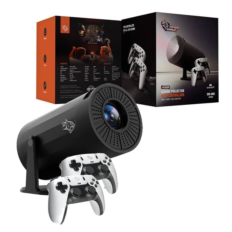 ویدیو پروژکتور با قابلیت کنسول بازی بهمراه گیم پد پرودو Porodo Gaming PDX639 Gaming Projector — تصویر ۲