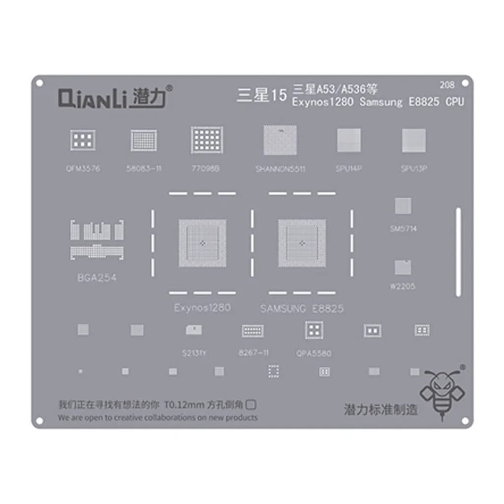 شابلون A53 A536 سامسونگ Qianli QS208 Exynos 1280 Samsung E8825 CPU